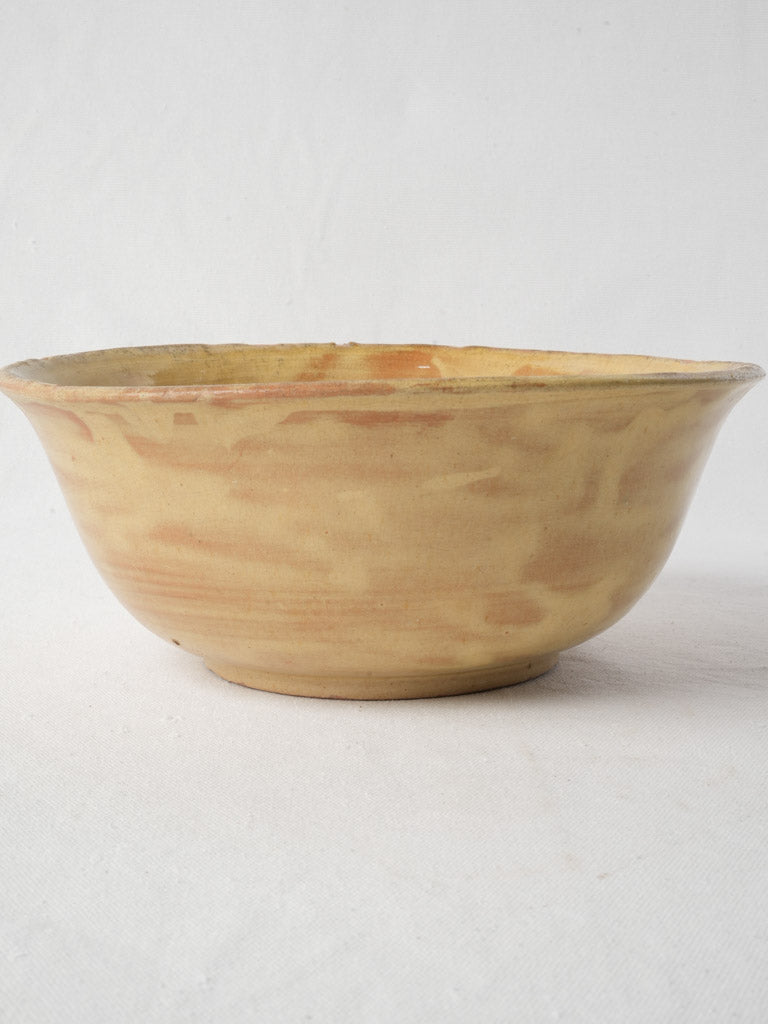 Artisanal irregular clay salad bowl