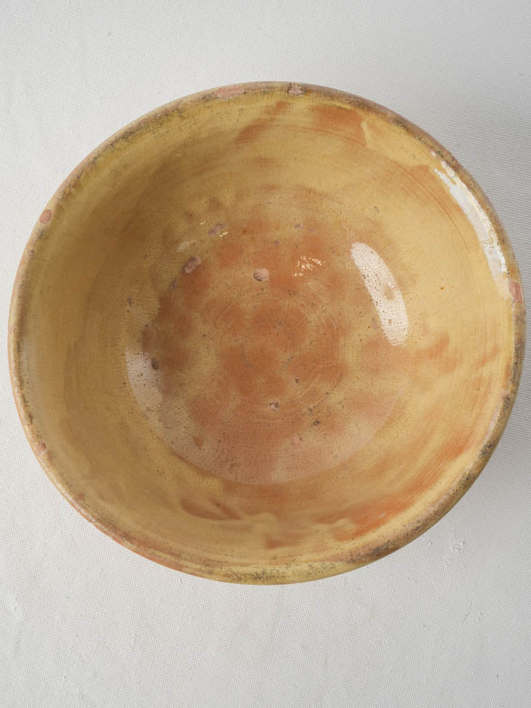 Mid-century French yellow terracotta dish