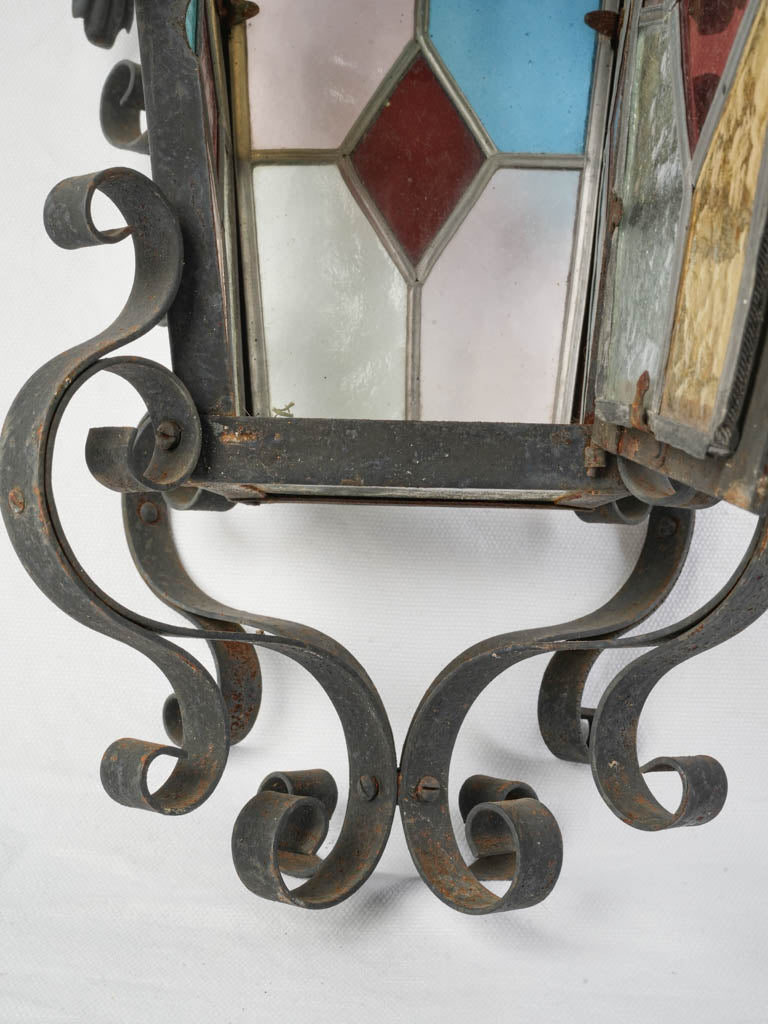 Leafy detail iron lantern