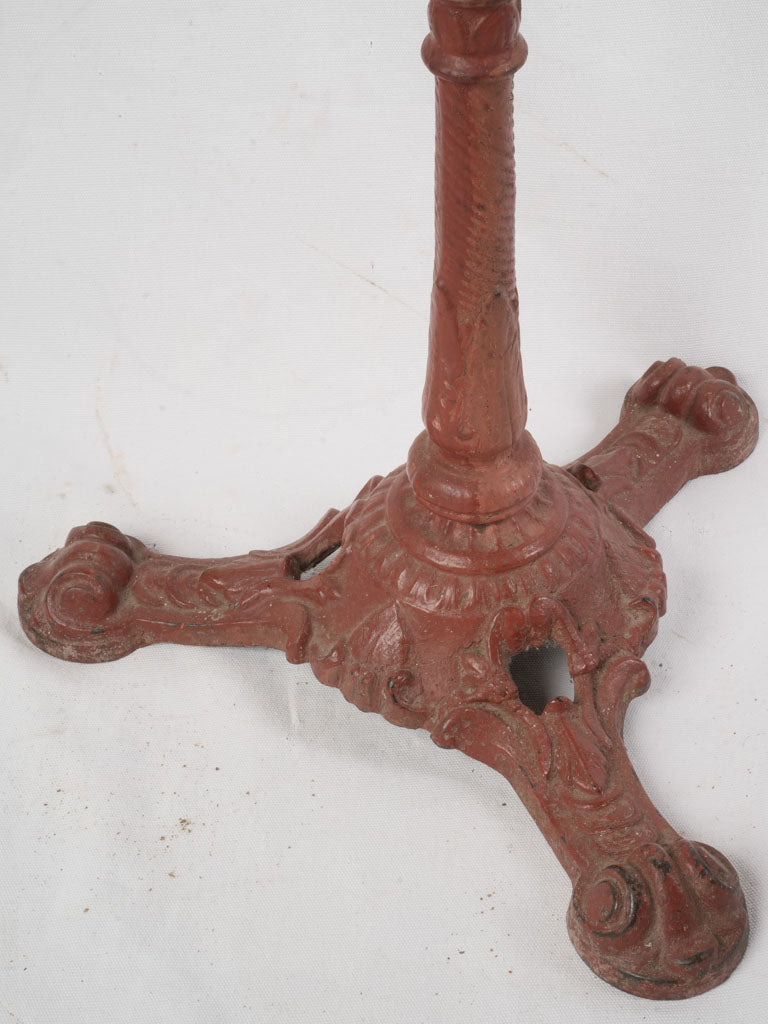 Petite Mid-20th-Century French Oak and Cast-Iron Side Table - 28¾" x 18"