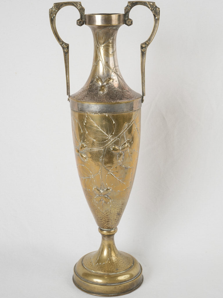 Artistic engraved amphora-style vase