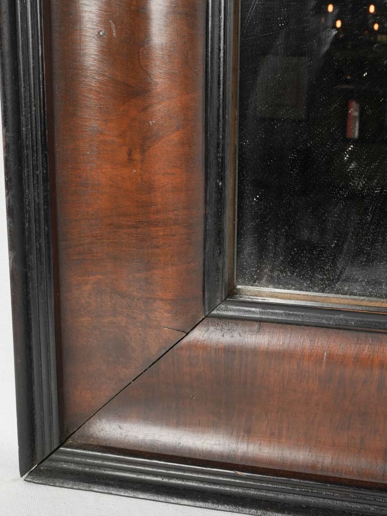 Vintage Walnut Cushion-Form Mirror