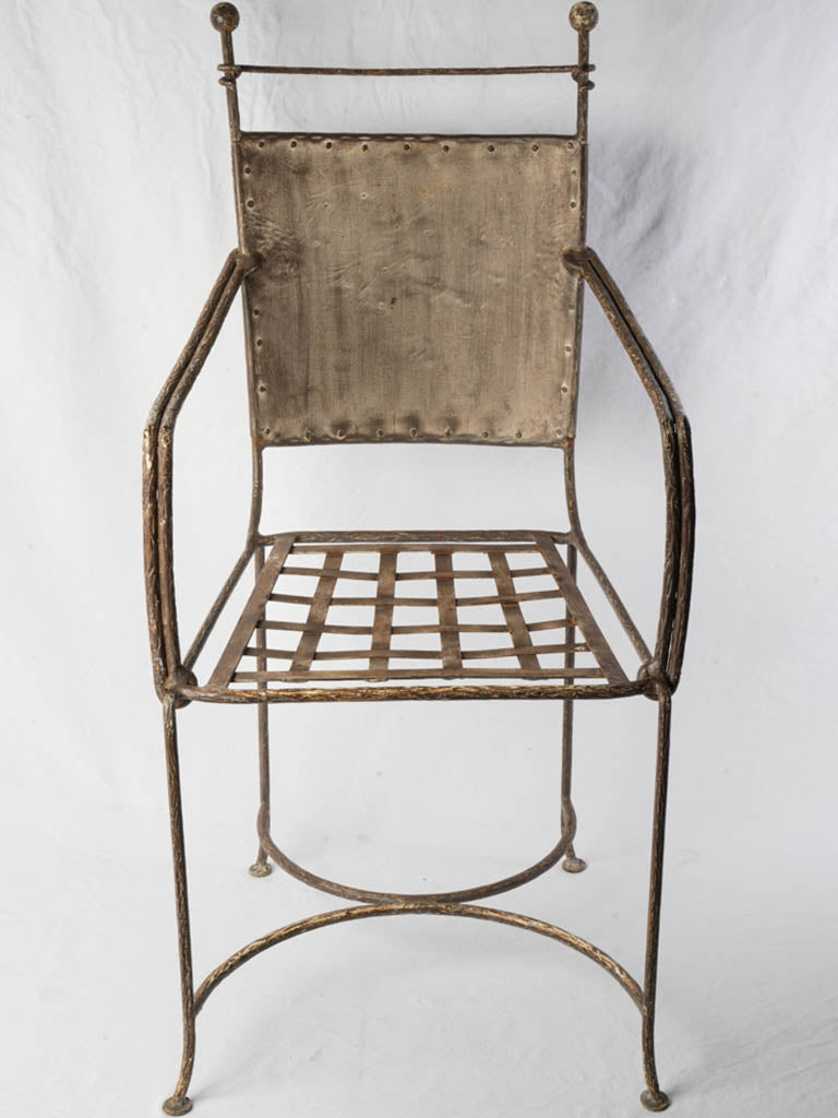 Antique-style lattice side chairs