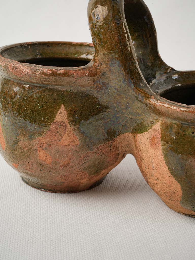 Understated elegant green glazed pot