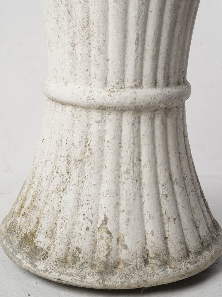 White-tinted concrete vase