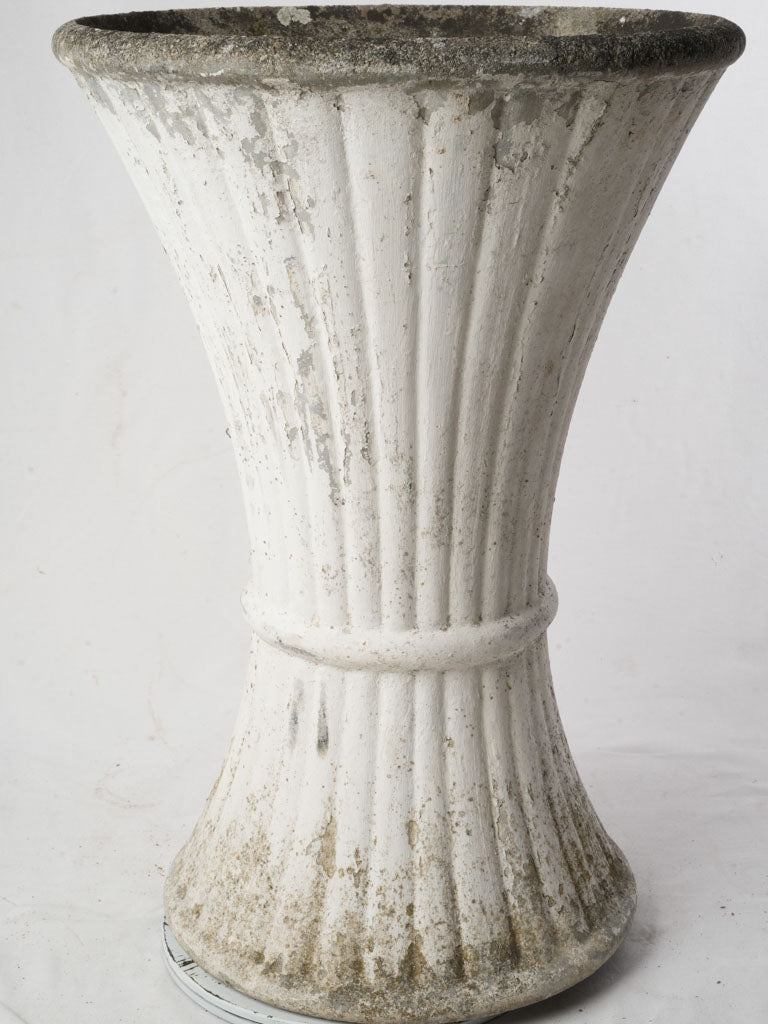 Weathered patina flower pot