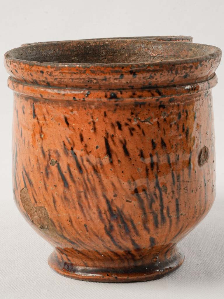 Victorian tiger stripe glaze pots