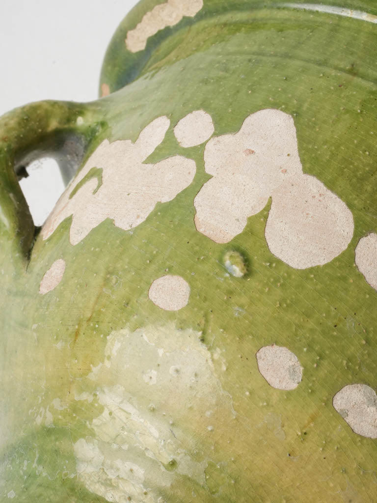 Petite Early 20th-Century Green Glazed Terracotta Castelnaudary Planter - 8¼"