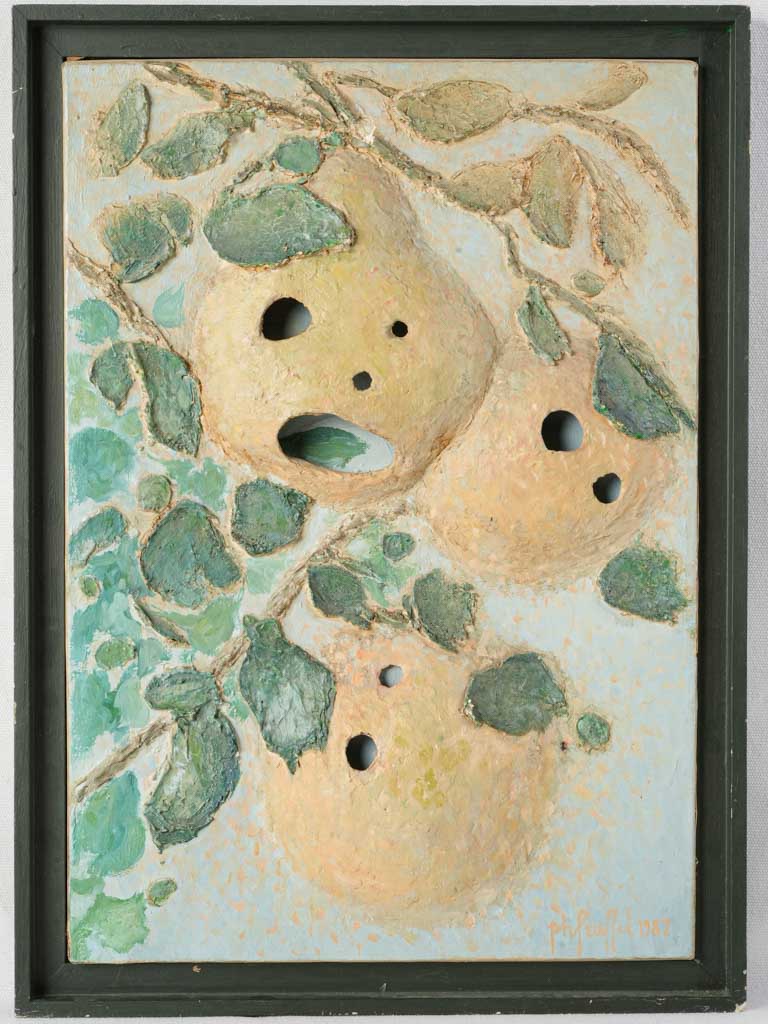 1977 Mixed Media Painting By Philippe Gruffel - 22" x 15¾"
