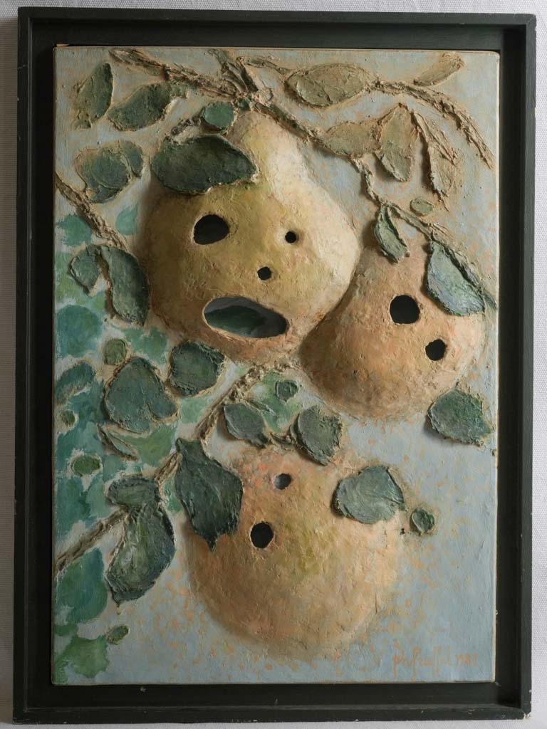 1977 Mixed Media Painting By Philippe Gruffel - 22" x  15¾"