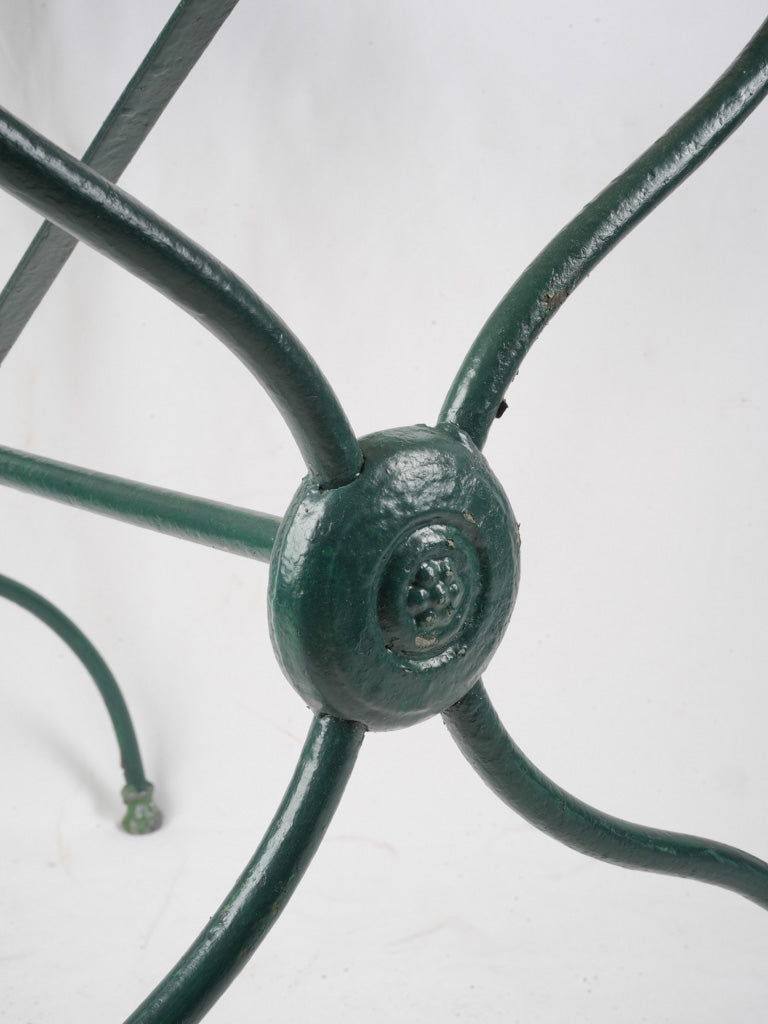 Late 19th–Early 20th Century French Wrought Iron and Marble Table - 28¾" x 37½"