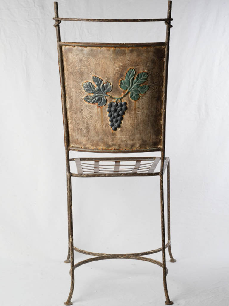 Hand-painted iron garden furniture