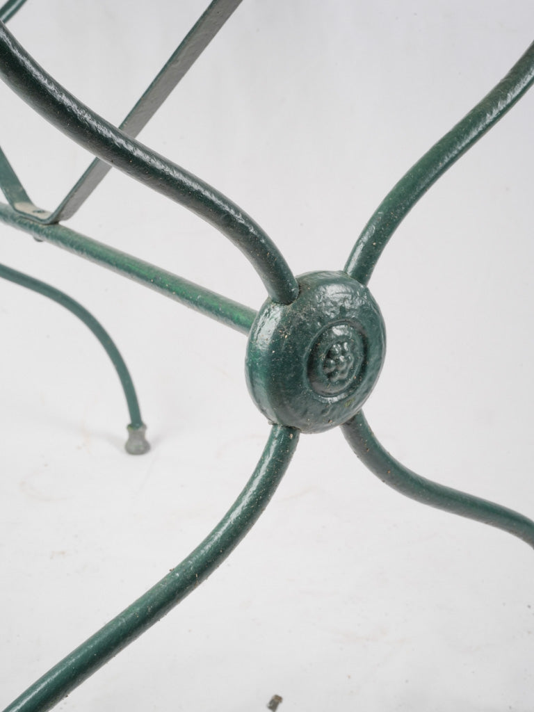 Late 19th–Early 20th Century French Wrought Iron and Marble Table - 28¾" x 37½"