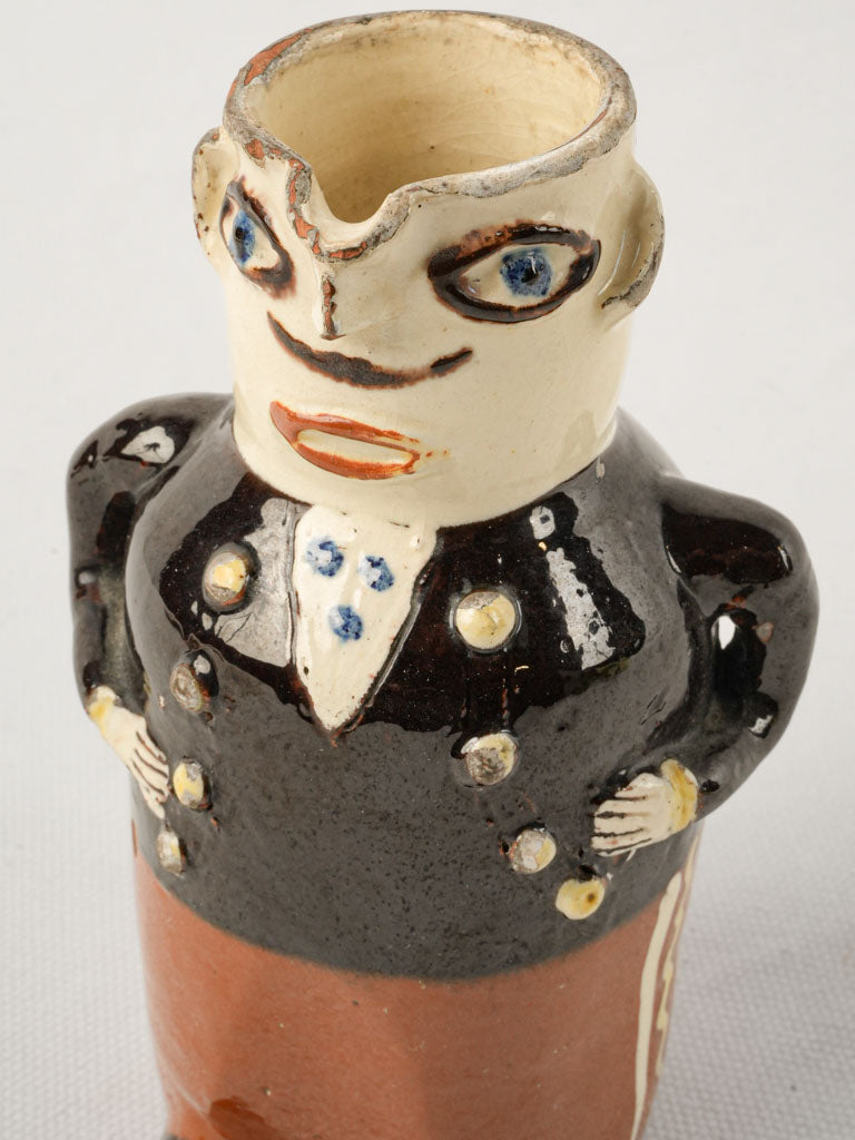 Unique Dieulefit crafted pottery jug