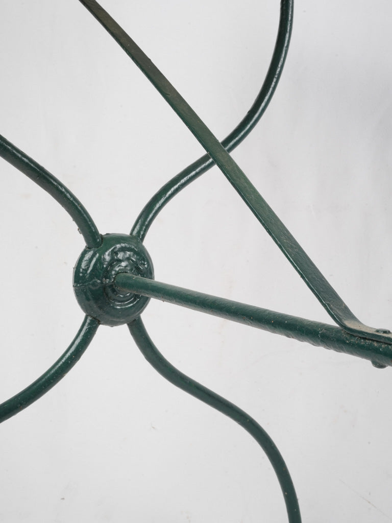 Late 19th–Early 20th Century French Wrought Iron and Marble Table - 28¾" x 37½"