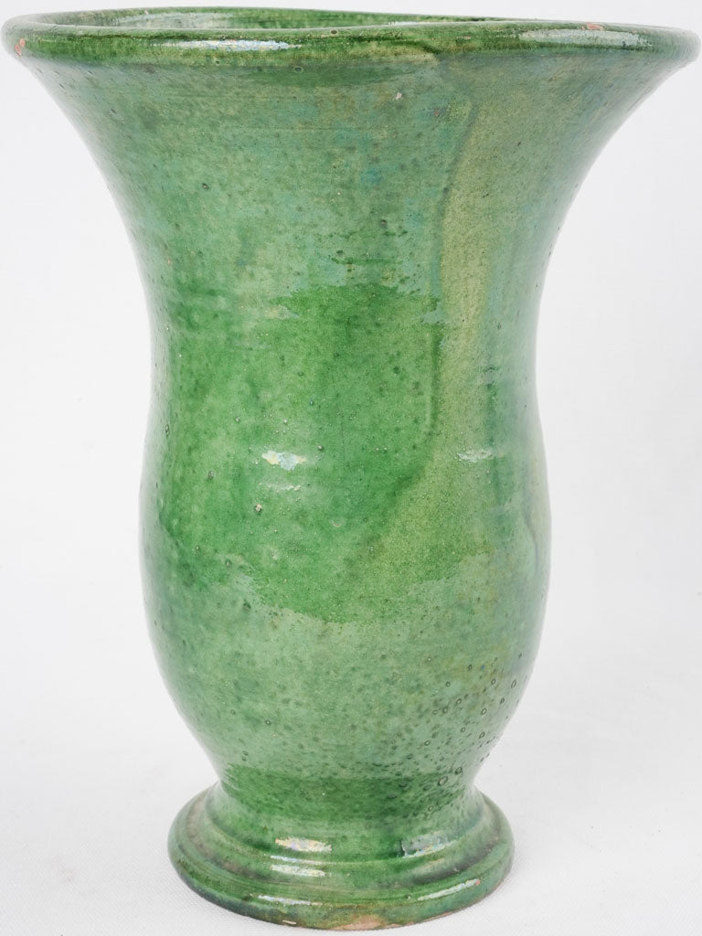 Emerald green glazed floral display