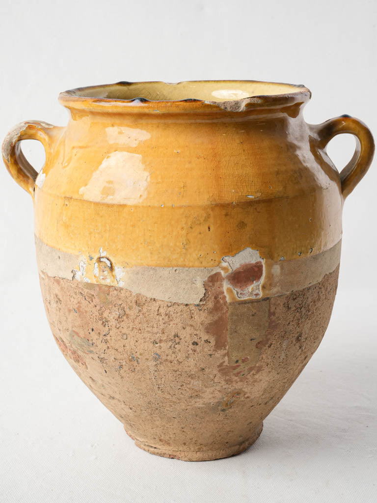 Late 19th-Century French Mustard Glazed Confit Pot - 11"