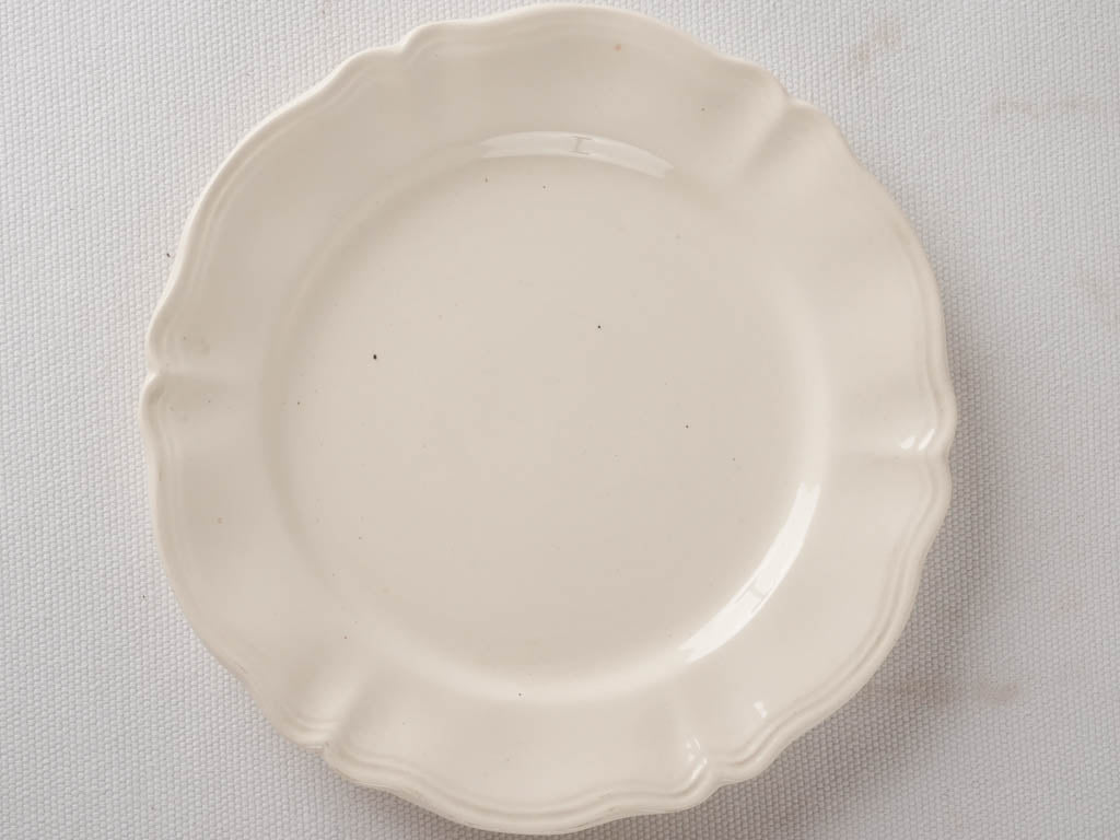 Antique Sarreguemines tureen & plates - creamware 10 pieces