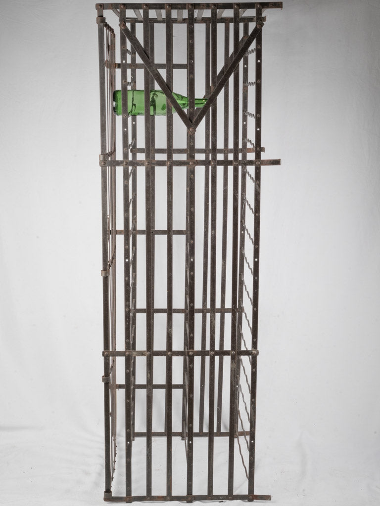 Rustic early 20th-century cellar rack