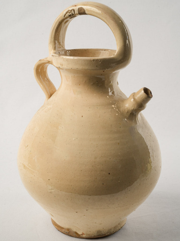 Beige Glazed Ceramic Jug