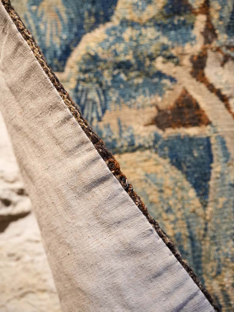 Elegant Renaissance teal blue wall tapestry