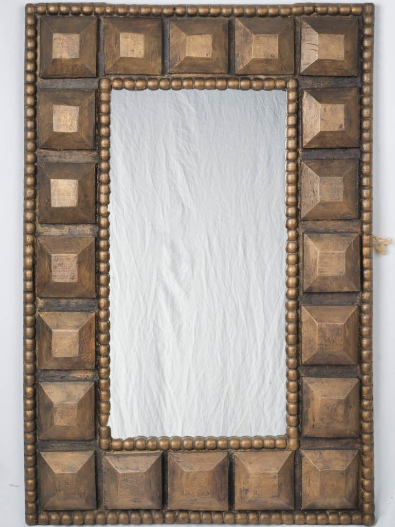 Enchanting, historical, gilded-parquet mirror