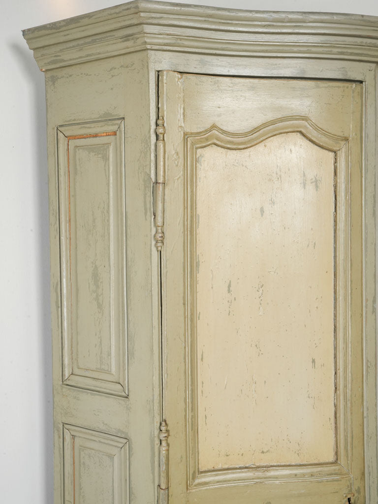 Rare Pair of Late 19th Century French Painted Corner Armoires - 87¾"