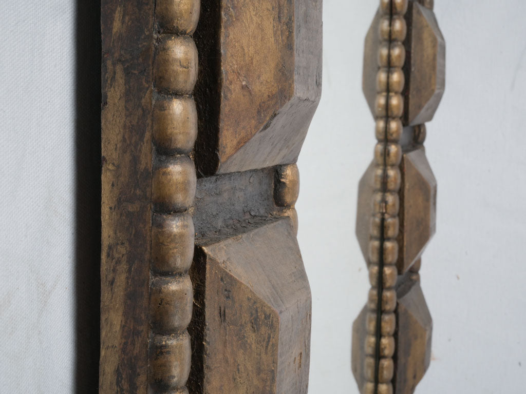 Elegant, historic, parquet-style mirror