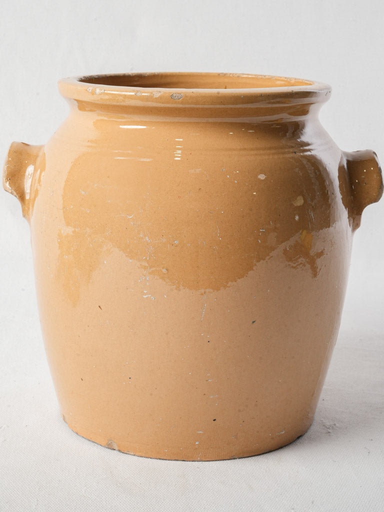 Mid-20th Century French Terracotta Glazed Pot - 9½" x 9¾"
