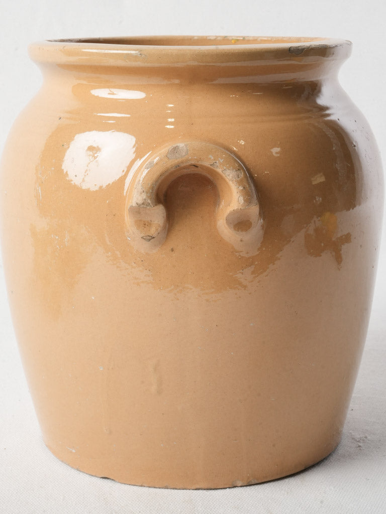 Mid-20th Century French Terracotta Glazed Pot - 9½" x 9¾"