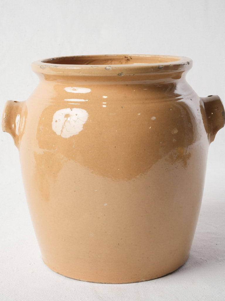 Mid-20th Century French Terracotta Glazed Pot - 9½" x 9¾"