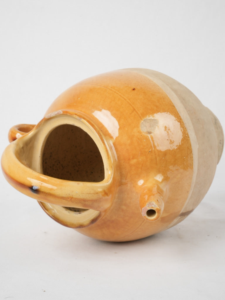 Rustic French antique jug earthenware