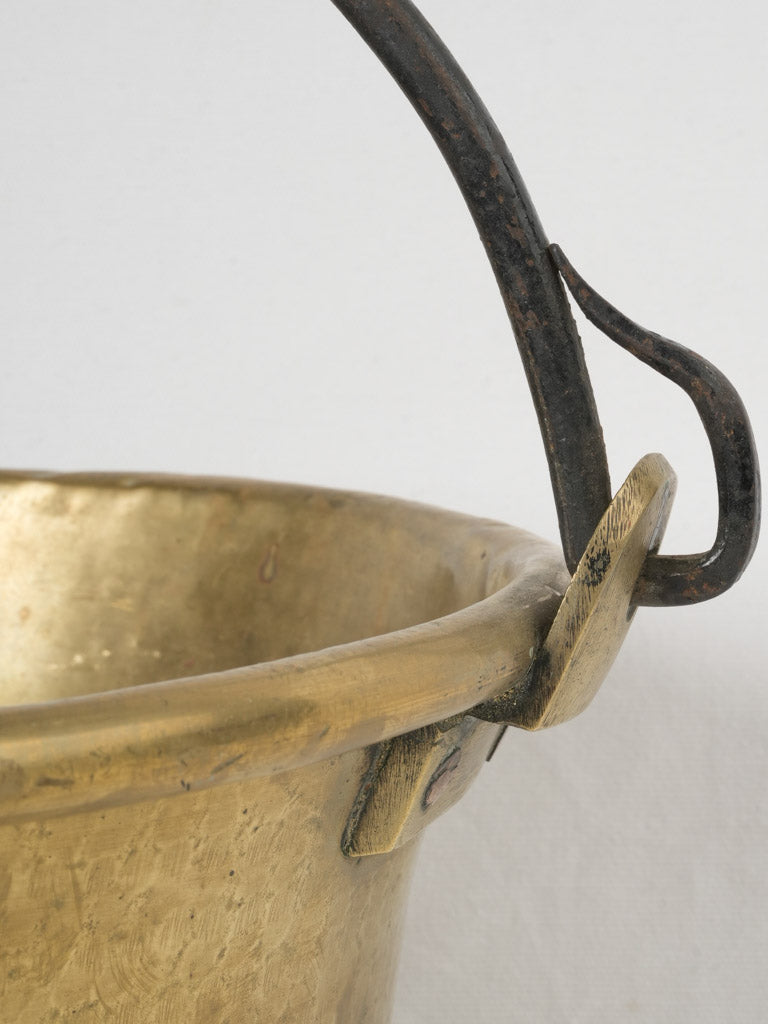 Historic French kitchen brass cookware