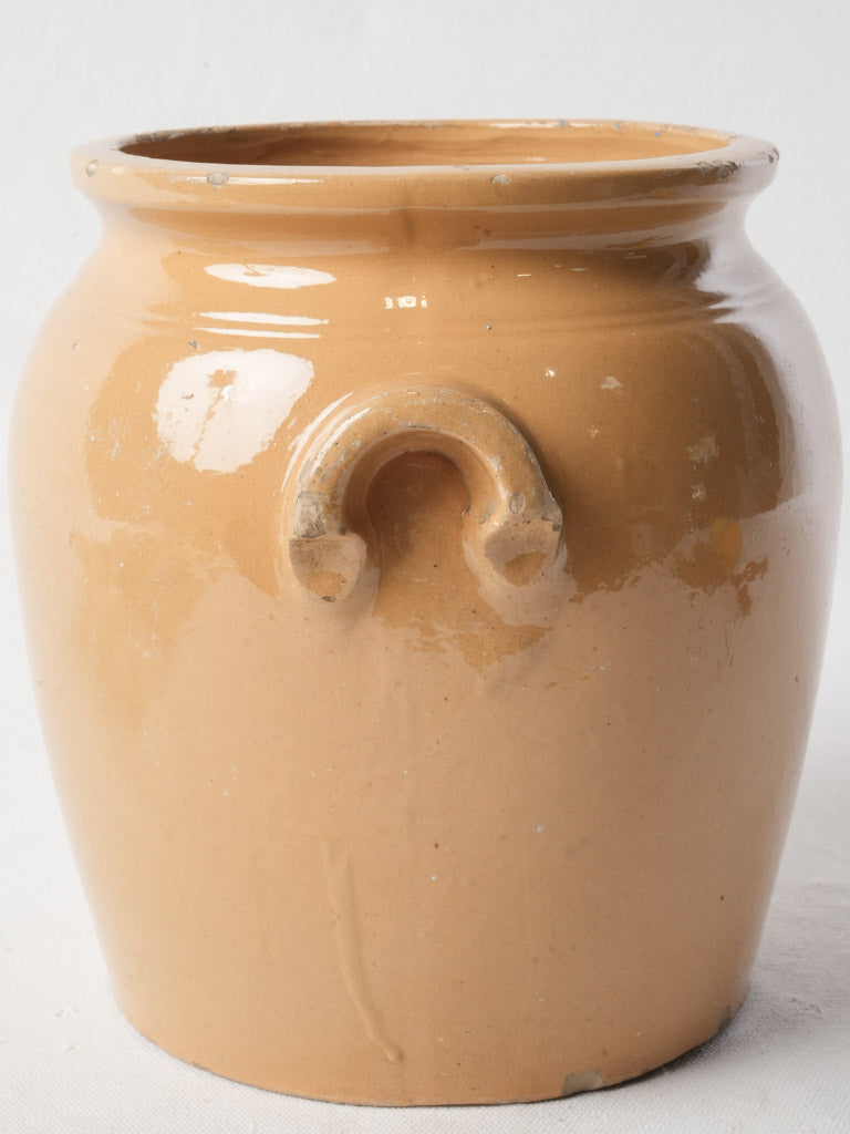 Mid-20th Century French Terracotta Glazed Pot - 9½" x 9¾"