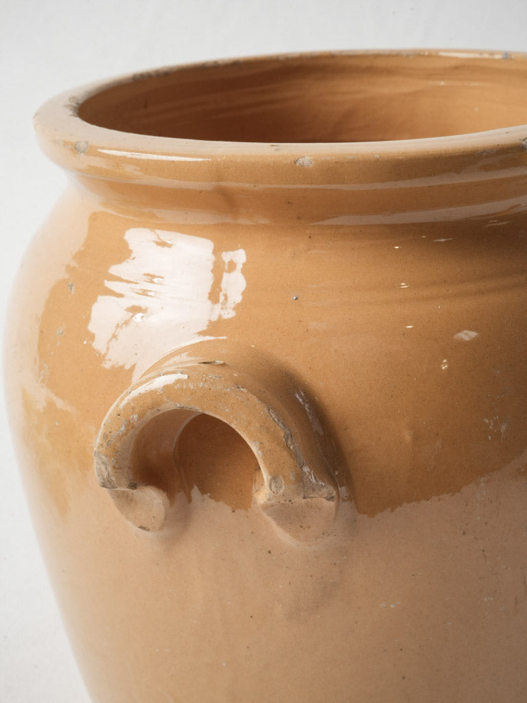 Mid-20th Century French Terracotta Glazed Pot - 9½" x 9¾"