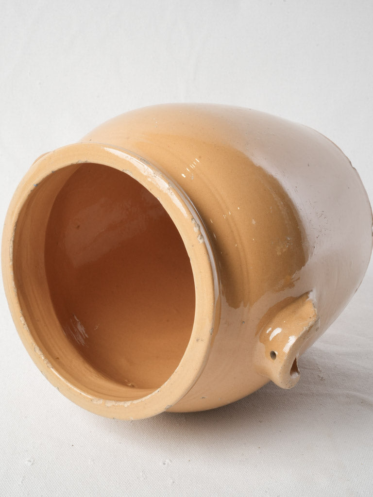 Mid-20th Century French Terracotta Glazed Pot - 9½" x 9¾"
