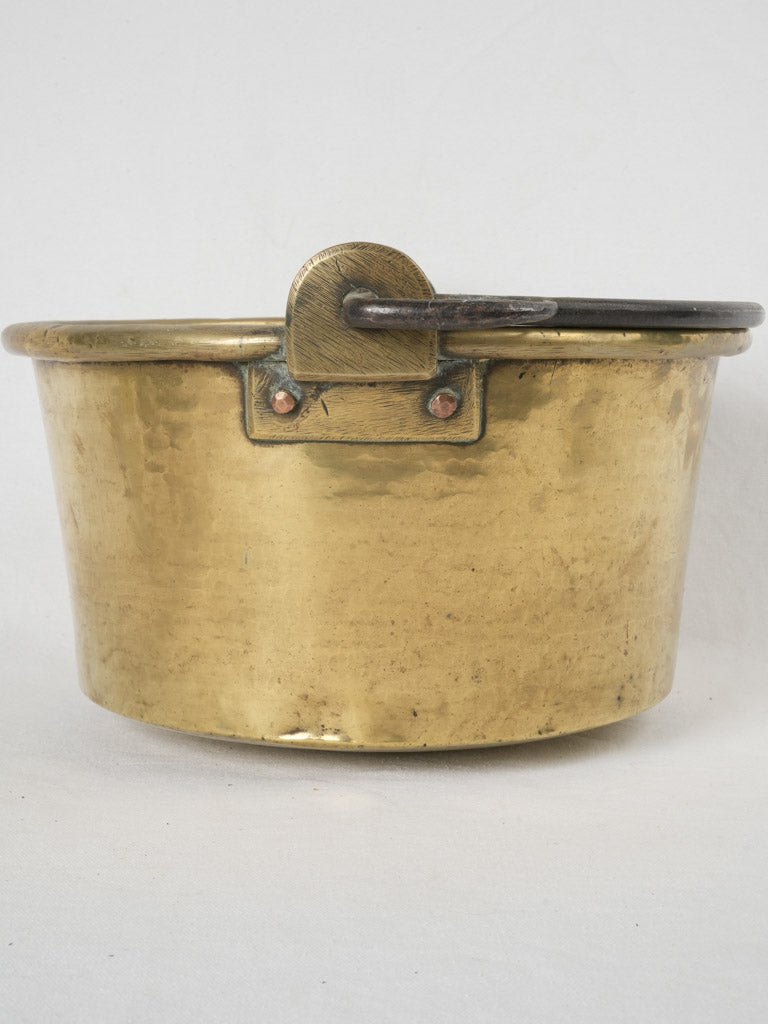 Charming 19th-century brass cooking cauldron