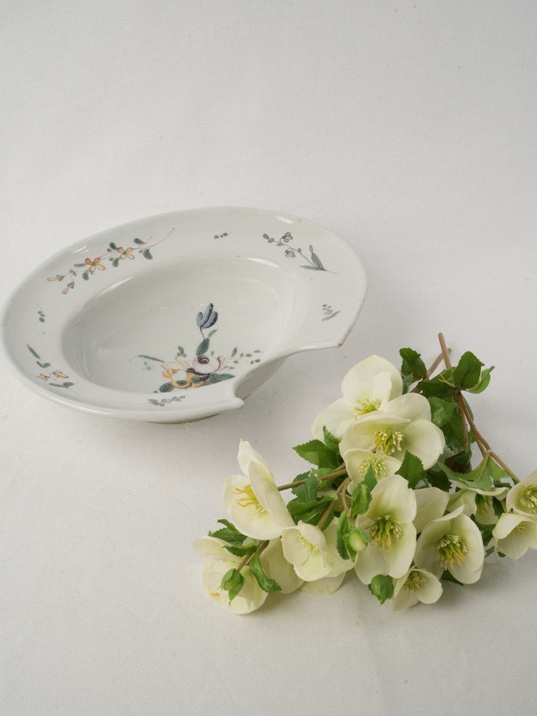Handpainted floral motif shaving bowl