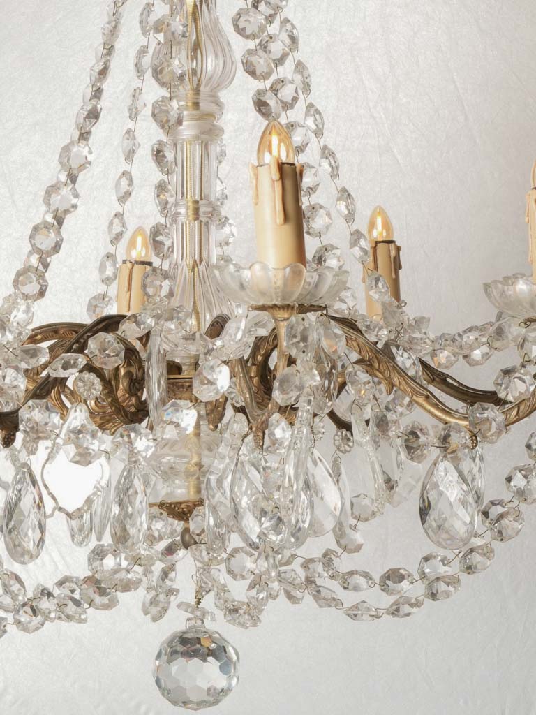 Ornate European electrified chandelier