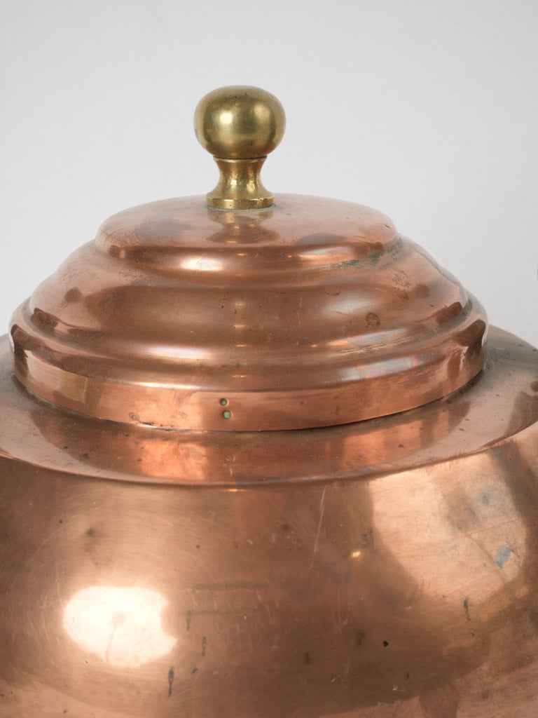 Ornate French vintage copper kettle