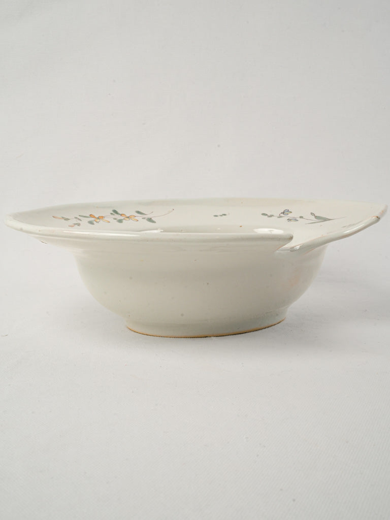 Rustic elegant ceramic shaving bowl