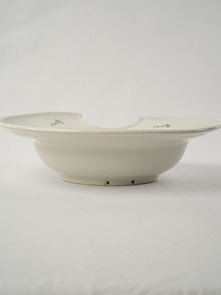 Delicately crafted earthenware grooming bowl