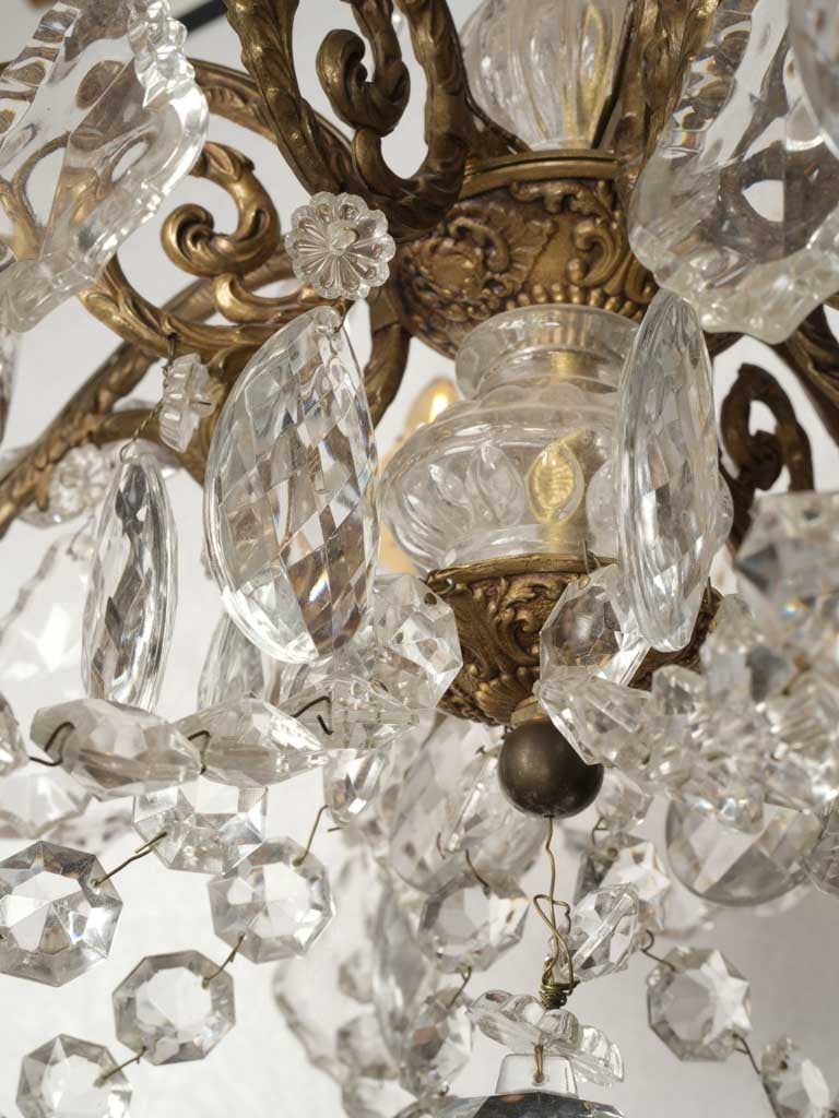 Luxurious re-electrified bronze crystal chandelier