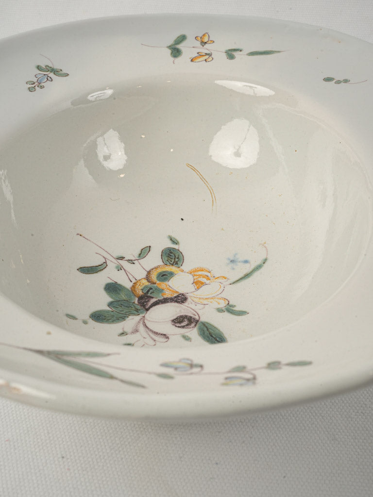 Vibrant blooms decorative ceramic bowl
