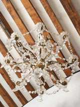 Vintage European re-electrified crystal chandelier