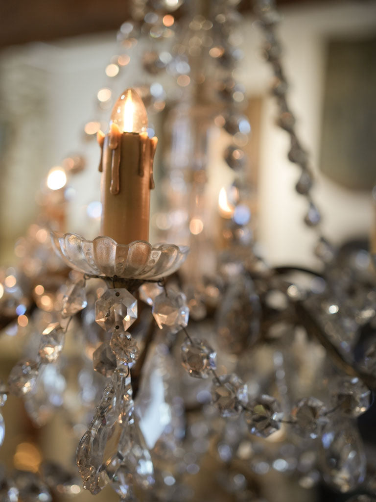 Classic electrified French crystal light fixture