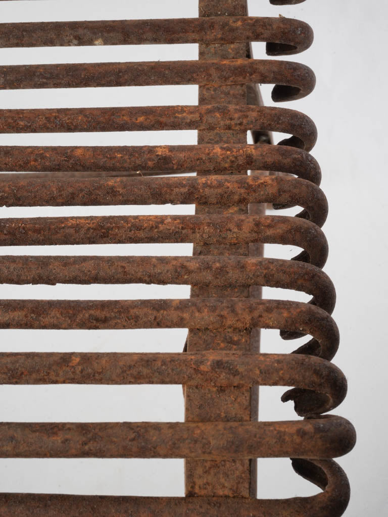 Sophisticated slatted iron chairs