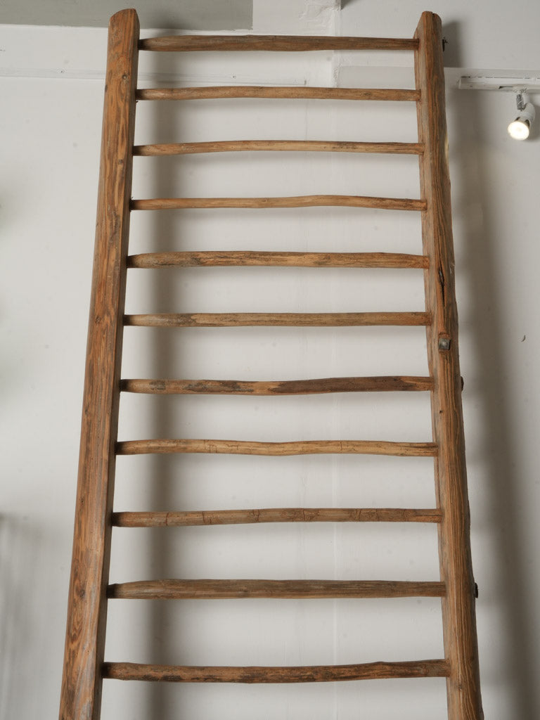 Distressed patina linen display rack