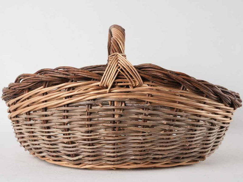 Durable late-century wicker basket