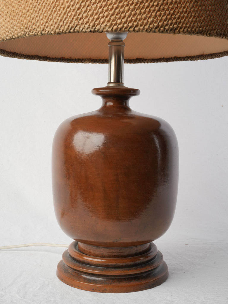 Retro faux burl wood lamp